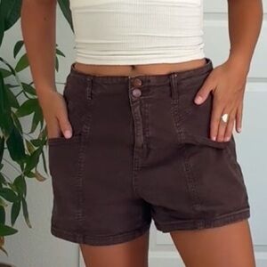 Women's Brown Casual Shorts